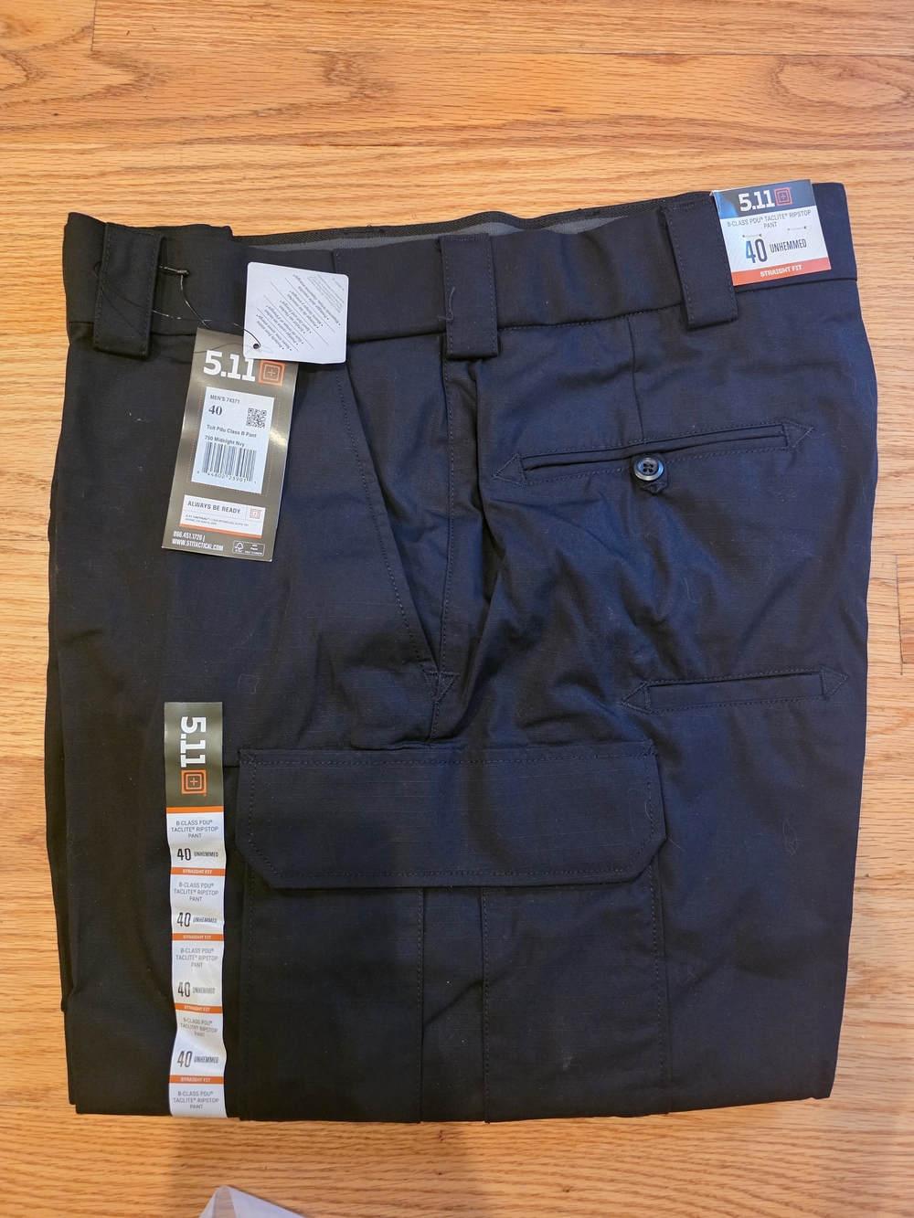 5.11 Tactical Men's Black Cargo Pants